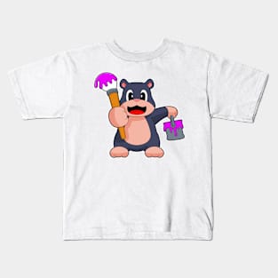 Mole Painter Paint brush Painting Kids T-Shirt